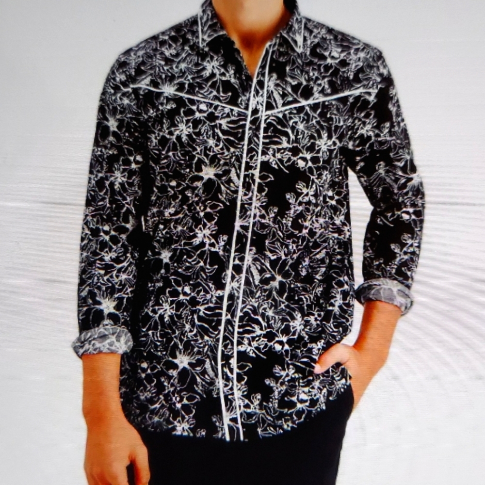 Men's floral-print shirt
